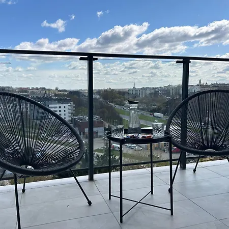 公寓 Lubelak Z Widokiem Na Panorame Miasta - Centrum 卢布林